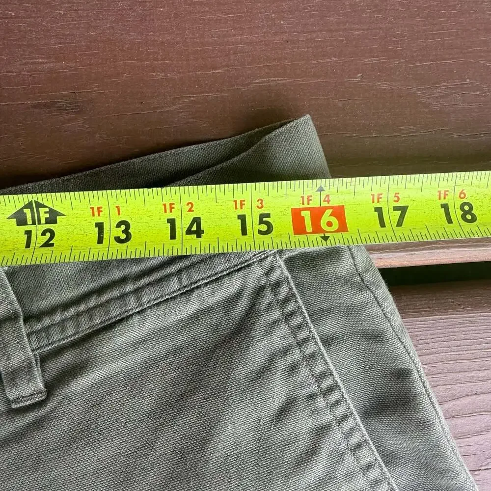 Patagonia Organic Cotton Green Canvas Utility Cargo Shorts Men's Size 32